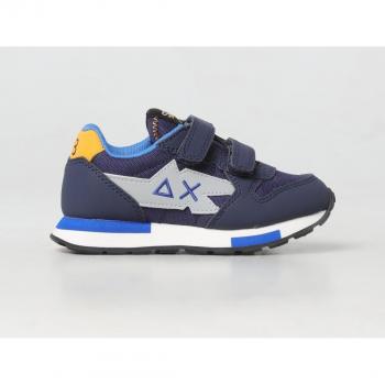 Niki Sun 68 Sneaker Solido Blu Navy con Tocco di Pelle Sintetica e Mesh, 26