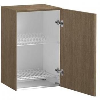 TOSCOHOME - Pensile scolapiatti con anta colore rovere promenade 60x72H