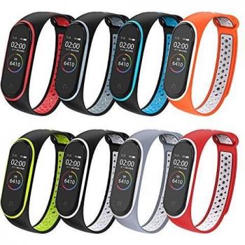 Mijobs Cinturino per Mi Band 4 Mi Band 3 Cinturino in Colorato Silicone Braccialetto Strap di Ricambio per Mi Band 4 Miband 3 Braccialetto