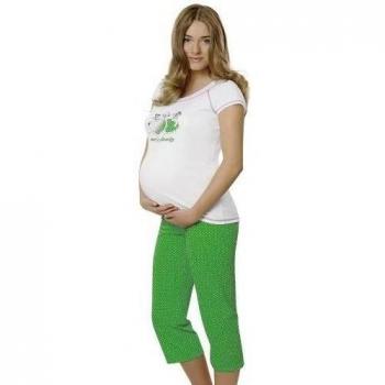 Italian Fashion IF Pijamas Premamá Hope 0225 (Blanco/Verde)