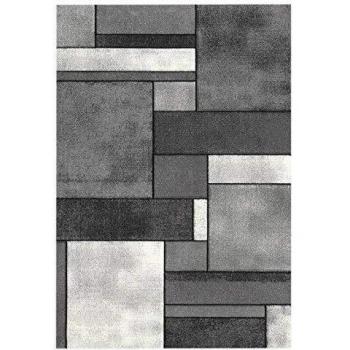 Alfombra de Salón Tejida 160x230 cm con Motivos Grises