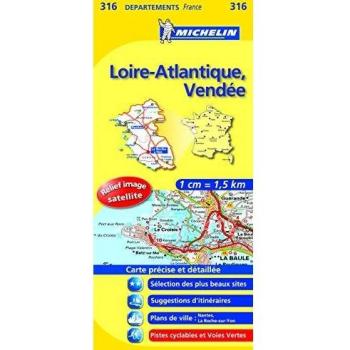 Loire-Atlantique, Vendee (Michelin kaart - lokaal Frankrijk (316))