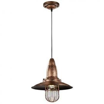 Vintage Copper Fisherman Pendant Light
