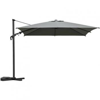 Parasol rectangulaire déporté ETRETAT 3x4m couleur kaki