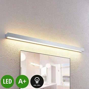 Lámpara de pared LED Lindby Layan, plateado, 120 cm