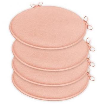 Set 4 Cuscini Sedia Rotondi Rosa Pastello – Coprisedia Morbidi