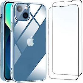 Jiekesen Set de Fundas de Gel TPU y Protectores de Pantalla para iPhone 13 (6,1)