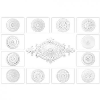 Stuckrosette R124 aus PU - Deckenrosette Wanddeko Ø 72 cm