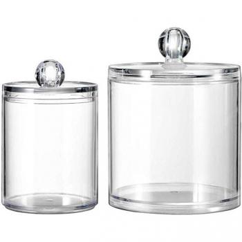 2PCS Transparent Acrylic Storage Box for Bathroom