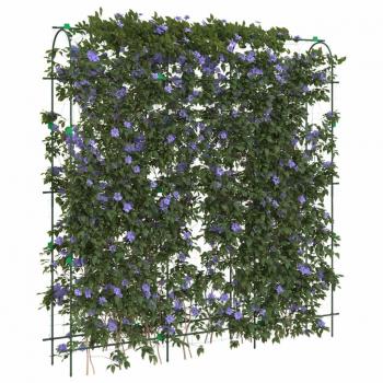 Enrejados de jardín para plantas trepadoras 2 unidades acero verde