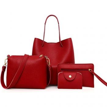 Pack de 4 pochettes en cuir PU pour femme