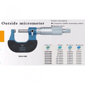 Precision Outside Micrometer 0-25mm 25-50mm 50-75mm 0.01mm