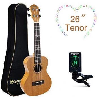Ukulele Tenor Acajou 26 Professionnel + Kit pour Débutants – Vent Puissant