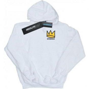 Riverdale Damen Hoodie mit Krone Brustdesign M weiß