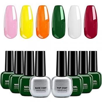 Nagellack-Set in Rot, Pink, Weiß, Orange, Gelb, Grün (Süßigkeiten)