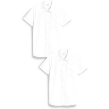 Next Kurzarmhemd – 2‑teiliger Packung, weiß, schülerfreundlich