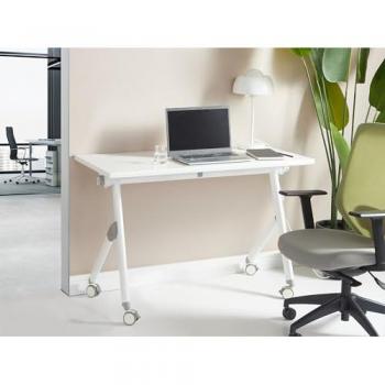 Mesa Móvil Portátil Rectangular con Ruedas 120 x 60 cm
