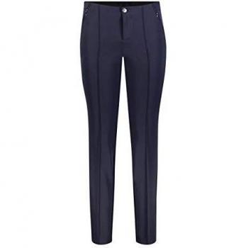 MAC Jeans Damen Anna Zip New Hose, Blau (Dark Blue)