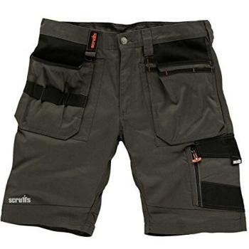 Scruffs - Bermuda da lavoro grigio ardesia 32' di vita
