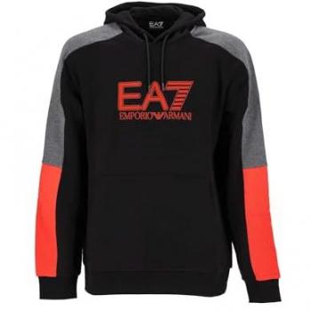 Felpa cappuccio EA7 da uomo - Nero