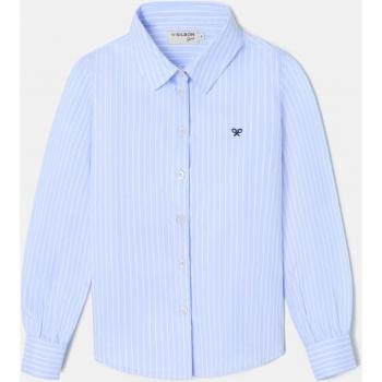 Silbon - Camisa de niña rayas celestes