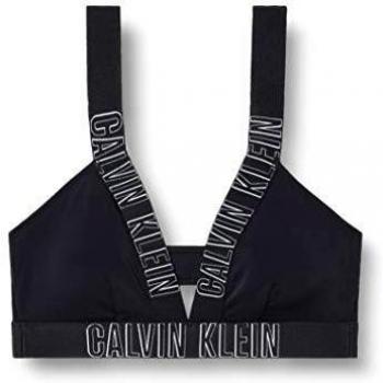 Calvin Klein Plunge Bralette-rp Parte Superior de Bikini, Negro