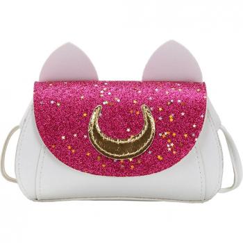 Moon Pattern Sequin Crossbody Bag for Kids