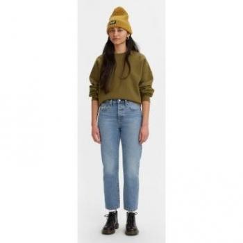 Jean azul recortado Levi's 501 para mujer