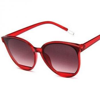 Vintage Red Cat Eye Sunglasses for Women - UV400 Protection
