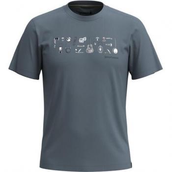 T-shirt a manica corta Smartwool Gone Camping grafica blu