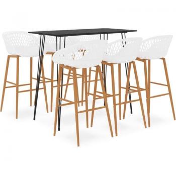 Set Comedor Jardin Maison Exclusive – 11 piezas con cojines de ratán sintético negro