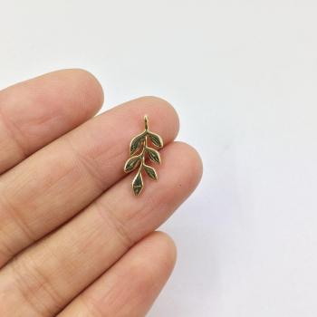 Gold/Silver Plated Leaf Zinc Alloy Charms - 20pcs DIY Jewelry Pendants for Necklaces, Bracelets, and Earrings (7x14mm)