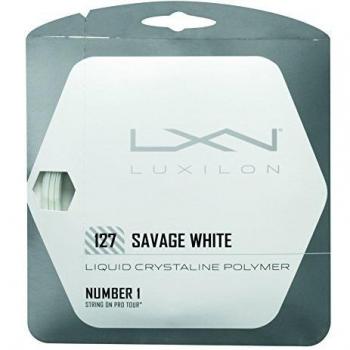 Luxilon Savage White Cordage En Garniture 12,2m - Blanc