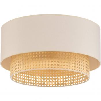 Duolla Boho Pendant Light, Ø 45 cm, Cream/Rattan