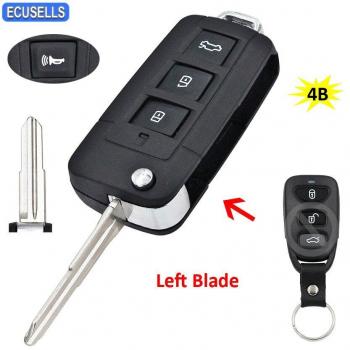 Replacement 3+1 Button Folding Flip Remote Key Shell Case Fob Uncut Blank for Kia Optima