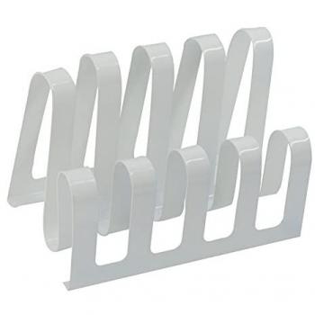 Vacchetti - Portariviste metallo bianco 4 posti cm 31x19h22