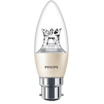 Philips Master 2.8W Dimtone LED Candle Bulb B22 Bayonet Cap Warm White 2200K-2700K