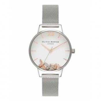 Olivia Burton Busy Bees Taschenuhr in Roségold und Silberschnur