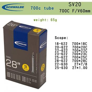 Schwalbe 700C Butyl Rubber Bicycle Inner Tube (700 x 23C, 25C, 28C) - AV/SV