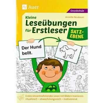 Kleine Leseübungen für Erstleser - Satzebene: Erstes sinnentnehmendes Lesen mit Bildern trainier en: ritualisiert - abwechslungsreich - motivierend