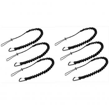 Cordage de sécurité multi‑outil – 6 pièces, couleur noire