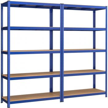 Scaffale Acciaio Flessibile senza viti per attrezzi garage blu