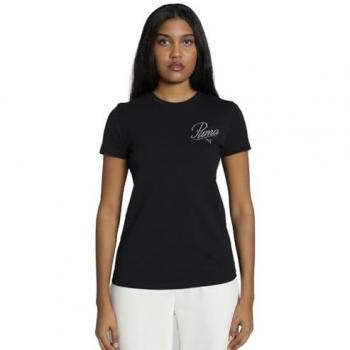 Camiseta Puma Essentials Script Manga Corta Negra
