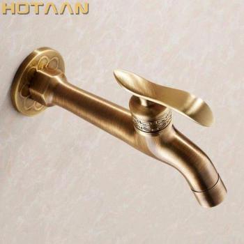 Antique Brass Wall Mount Faucet
