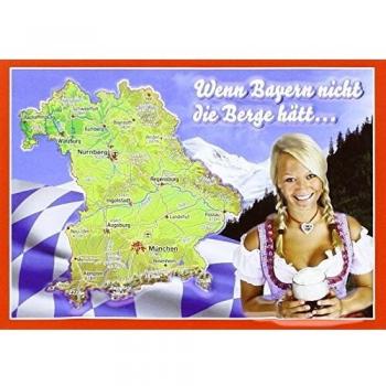 Reliefpostkarte Freistaat Bayern