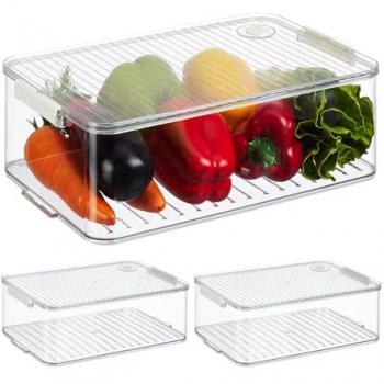 Caja Transparente para Frigorífico 10,5×21×33 cm – Relaxdays