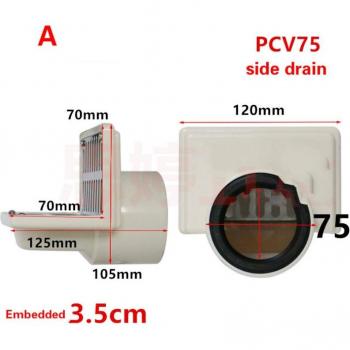 Stainless Steel Side Wall Floor Drain for Balcony