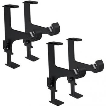 Kit de Supports Noir pour Tringle à Rideaux - Ø20-28mm