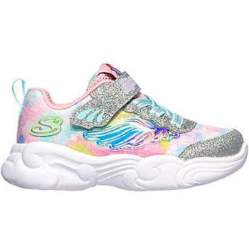 Zapatillas Skechers Unicorn Storm Plata/Rosa Niña