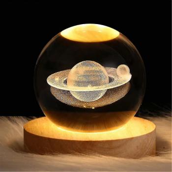 Esfera de Cristal 3D Luz Nocturna